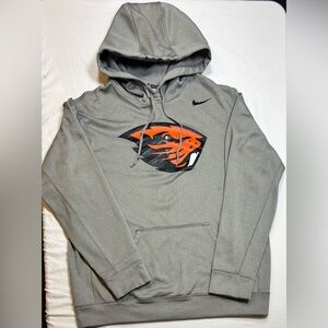 Nike Therma-Fit L men’s hoodie—gray, warm, and  with Oregon State Beavers